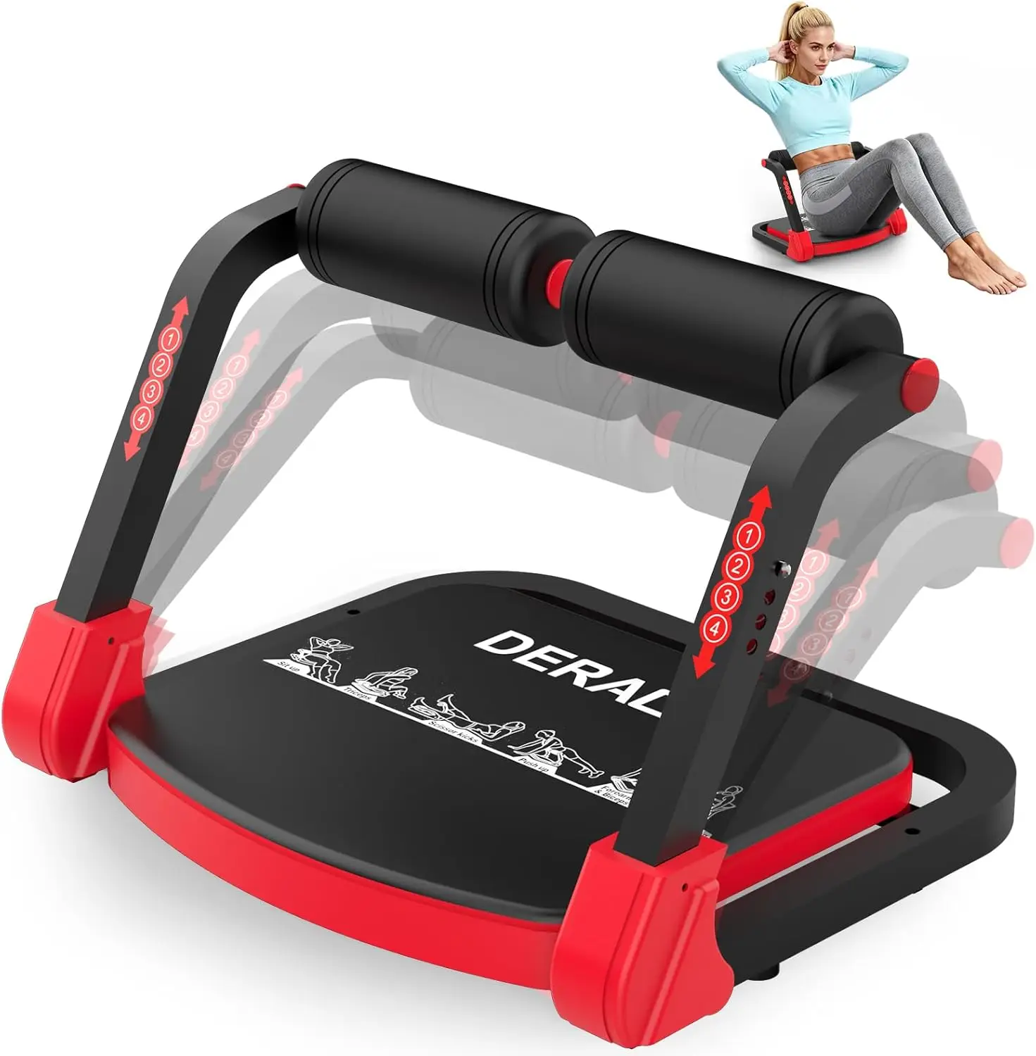 

Регулируемый тренажер для пресса, многофункциональное оборудование для сидения для тренировок в дом, подходит для женщин и мужчин