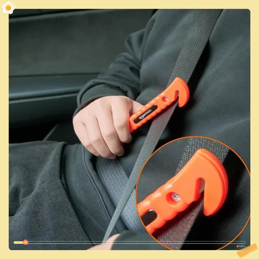 حزمة أداة الهروب في حالات الطوارئ للسيارة، قاطع حزام الأمان ومطرقة كسارة الزجاج لإنقاذ الحياة