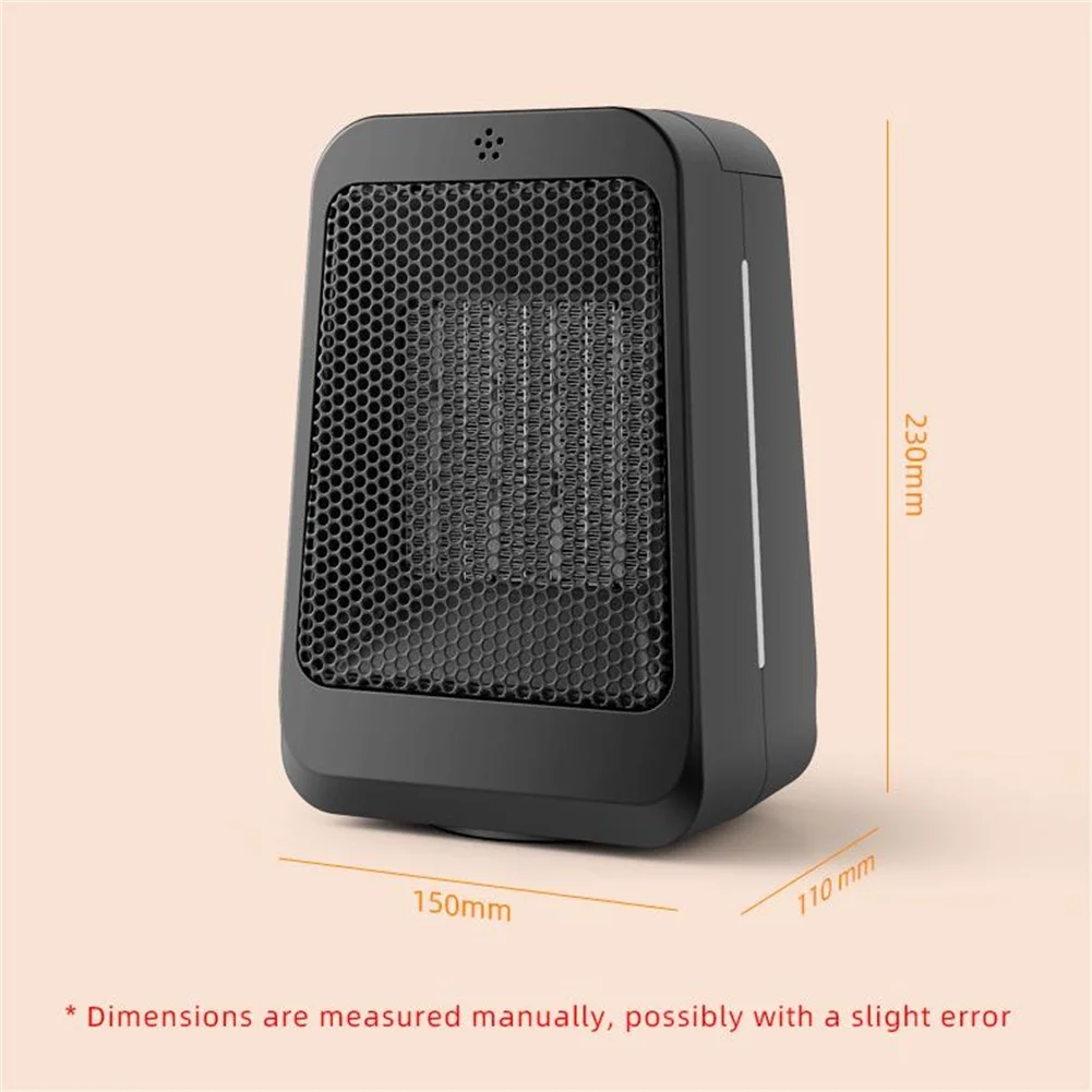 Remote Control 1200W PTC Heater Fan Heater Pengaturan Tiga Kecepatan yang Dapat Disesuaikan Osilasi Sudut Lebar untuk Kenyamanan Rumah