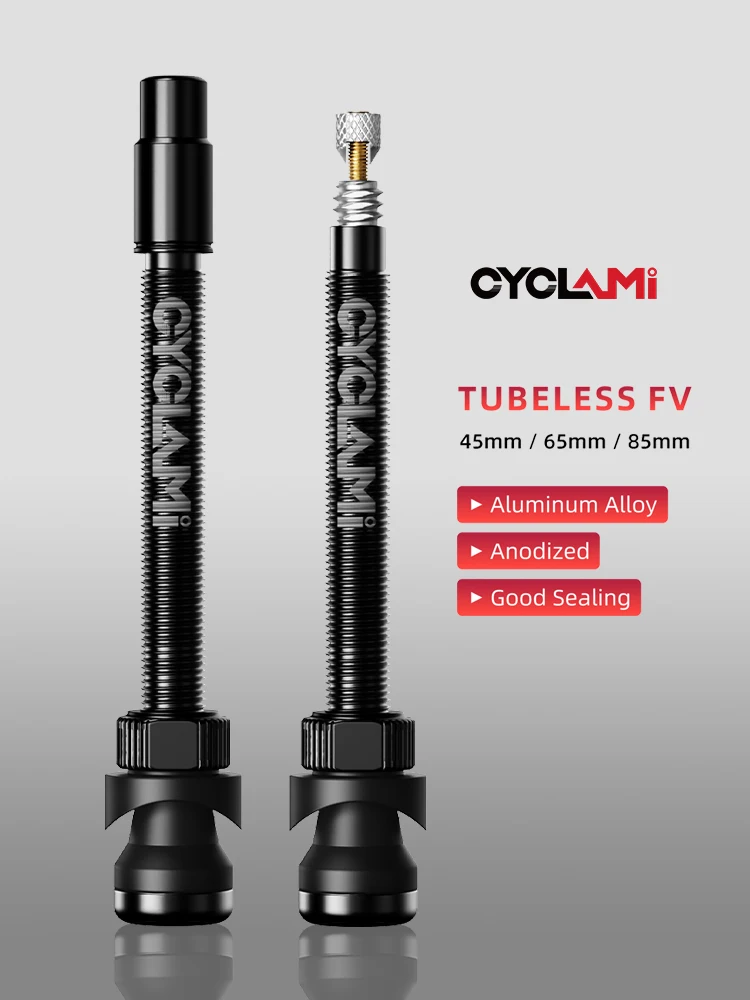 AliExpress CYCLAMI 45 65 85 mm Tubeless Valves Bicycle Aluminum Alloy Presta Nipples Removable Core Air Valve For Road MTB Mountain Bike