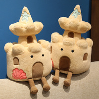 25cm Cat Castle Plush Doll Cute Cake Stuffed Plush Toys Fun Home Bedroom Doll Decoration Kids Birthday Valentine'S Gift