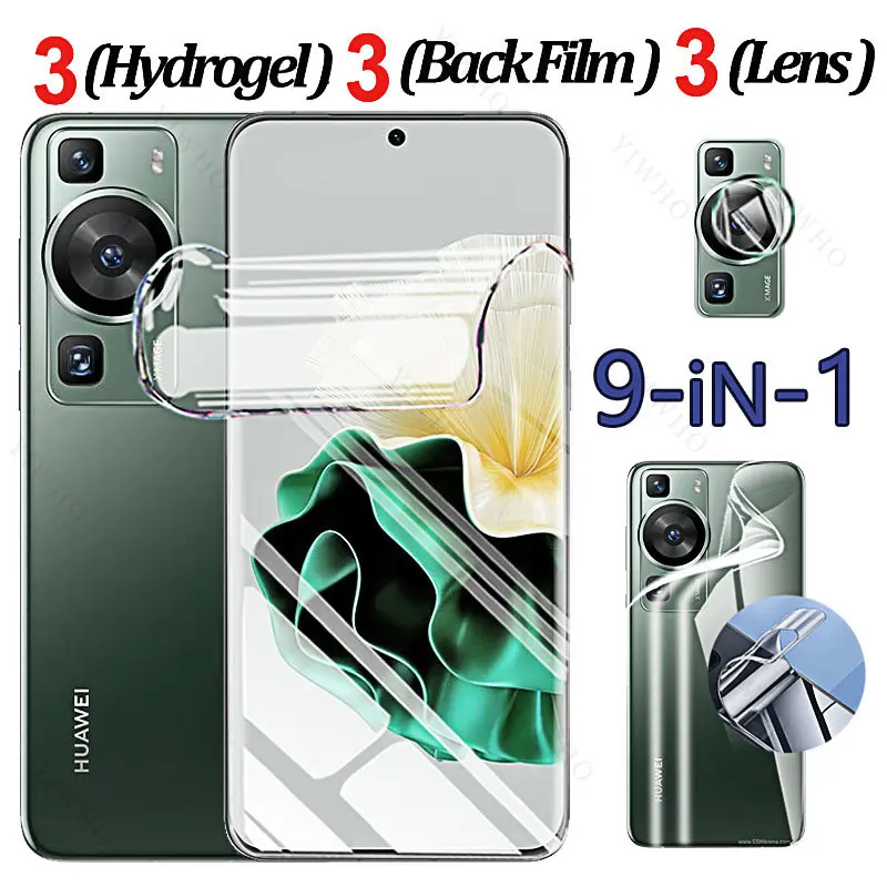 Transparent Hydrogel Film for Huawei P60 Pro Art Back Soft Screen Protector Cases on For Huawei P 60pro 60art Camera Lens Safety