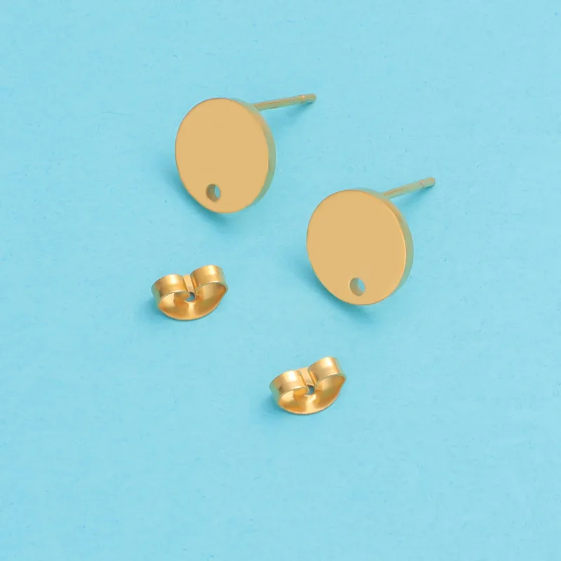 5Pairs/Lot Fashion Round Stud Earrings Mirror Polish Earrings Stainless Steel Earrings For Women Girls Gift Jewelry image 2