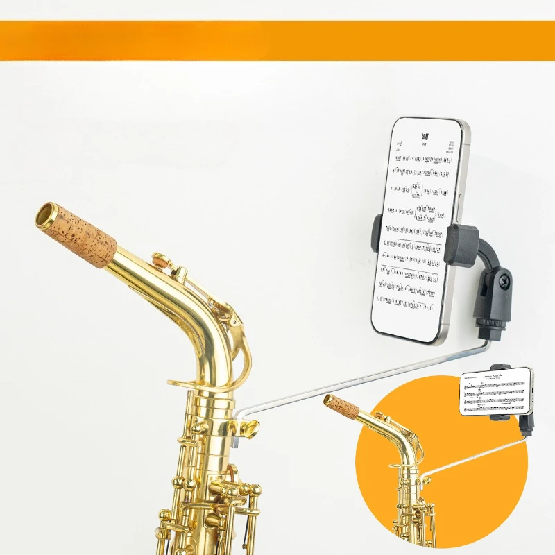Saxophone Phone Holder Designed for Alto Tenor Saxophones Perfect for Playing Reading Sheet Music Stand Tool Square Round Stand