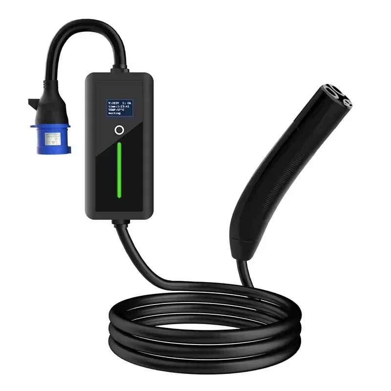 Mobile Connector Portable And Removable Fast Charging Gun 32A Europe Tesla Portable NACS Charger 16 Feet For Tesla Model X/Y/3/S
