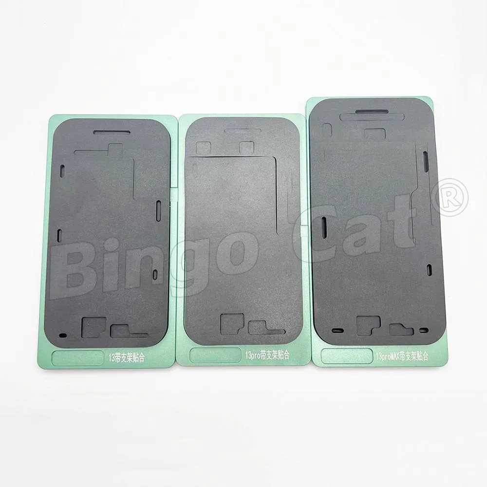 XHZC-Molde laminado de pantalla LCD para marco, alfombrilla de silicona negra con molde de marco para iPhone 15 14 13 15Pro Max 16Pro, herramienta de reparación