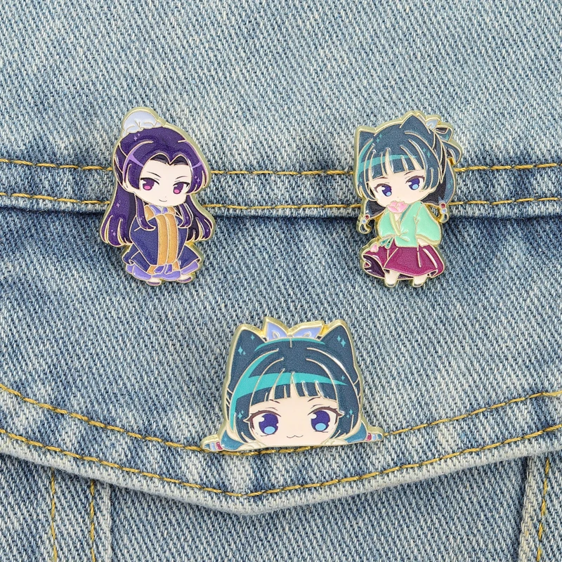 Maomao Enamel Pins Light Novel Brooches Badges Cute Japanese Anime Cartoon Character Jewelry Gift for Fans Friends