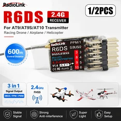 Original RadioLink R6DS 2.4G 6CH DSSS & FHSS RC Receiver for RadioLink AT9 AT9S AT10 Transmitter Support SBUS PPM PWM