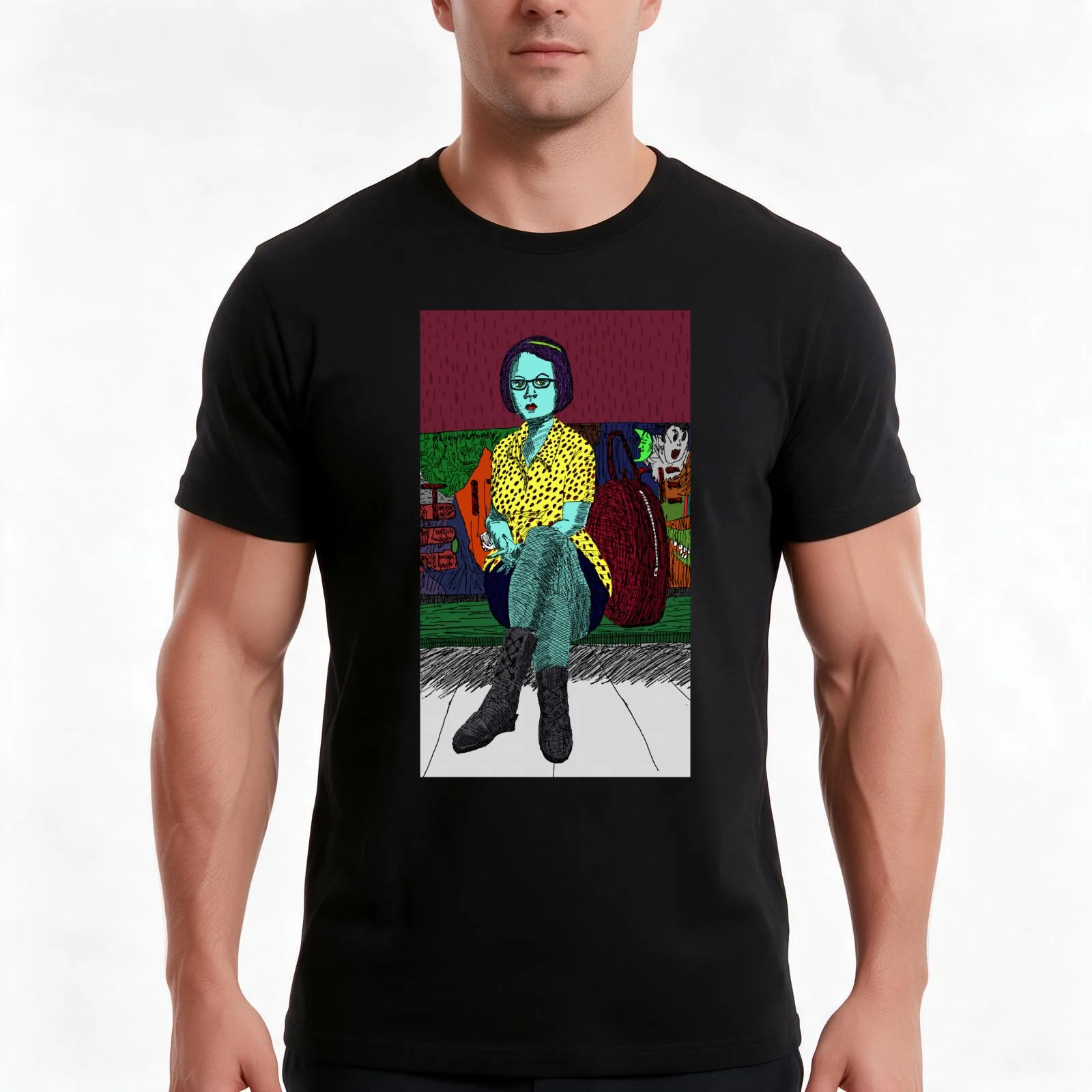 Enid Coleslaw (GHOST WORLD) T-Shirt, Summer Casual Cotton Tee, Oversized Streetwear Tops, Vintage Graphic Print, 100% Cotton