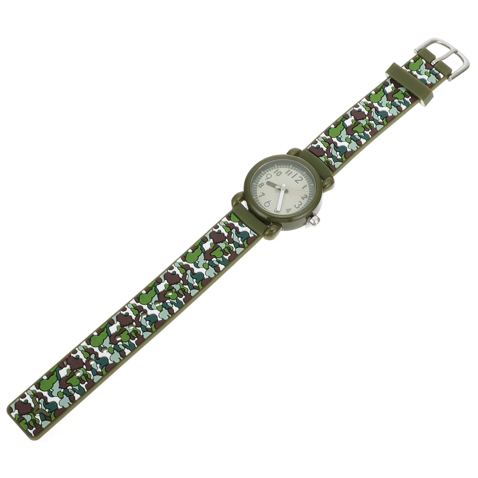 1Pcs Watch Creative Camouflage Pattern Waterproof High Durability Adjustable Strap Clear Numbers for Early Time Learning
