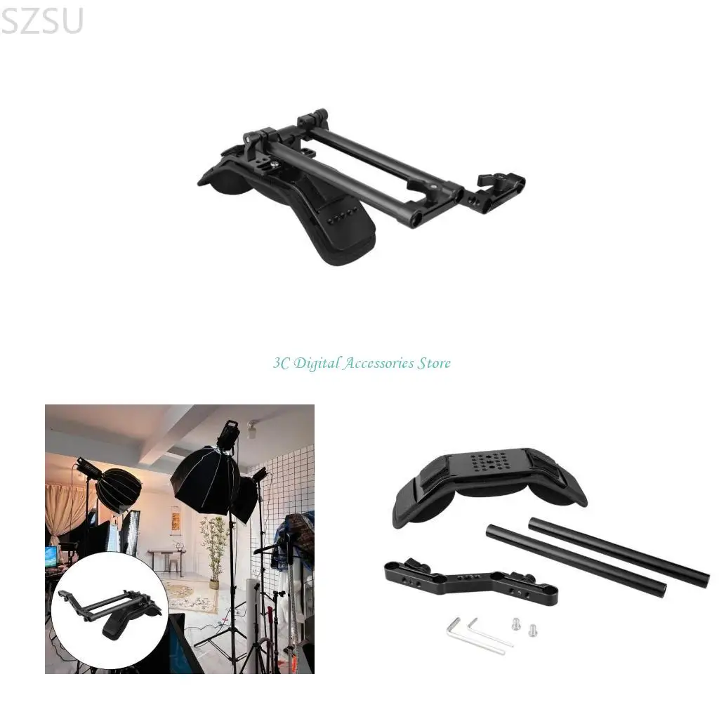 

SZSU Professional Shoulder Rig with 360 Degree Rotating 15mm Rod Clamp Adapter