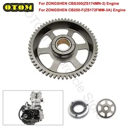 Motorcycle For ZONGSHEN Start Overrunning Clutch Starter Drive Gear 57T CBS300 NB300 CB250-F ENDURO Pit Dirt Bikes Accessories