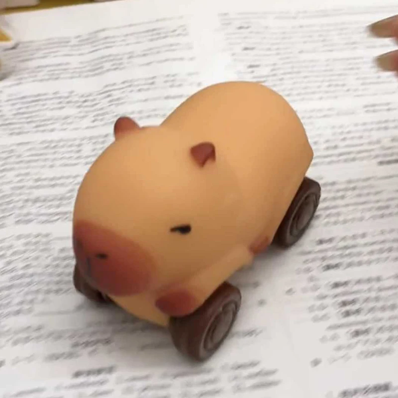 1PC Capybara Squeeze Toy Fidget Toy With Wheels Creative Portable Vent Toy Cozy Funny Pinch Toy For Kids Adults