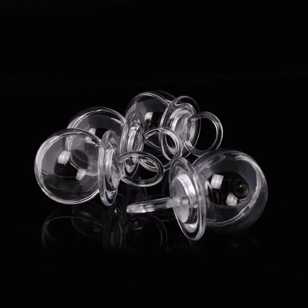 

24pcs Transparent Candy Box Wedding Party Favors Pacifier Shape Container Plastic Storage Display Gift Treat Box