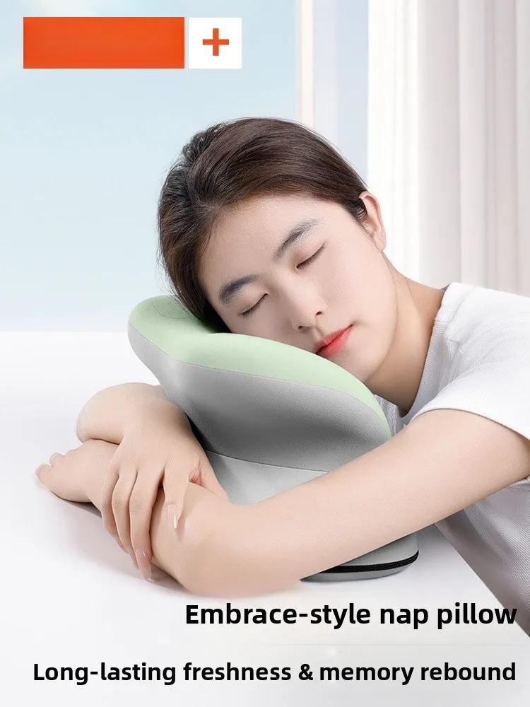 Nila Nap Pillow for Office Workers Children's Desk Nap Pillow Memory Foam Neck Support Non-Foldable Geometric Pattern Universal