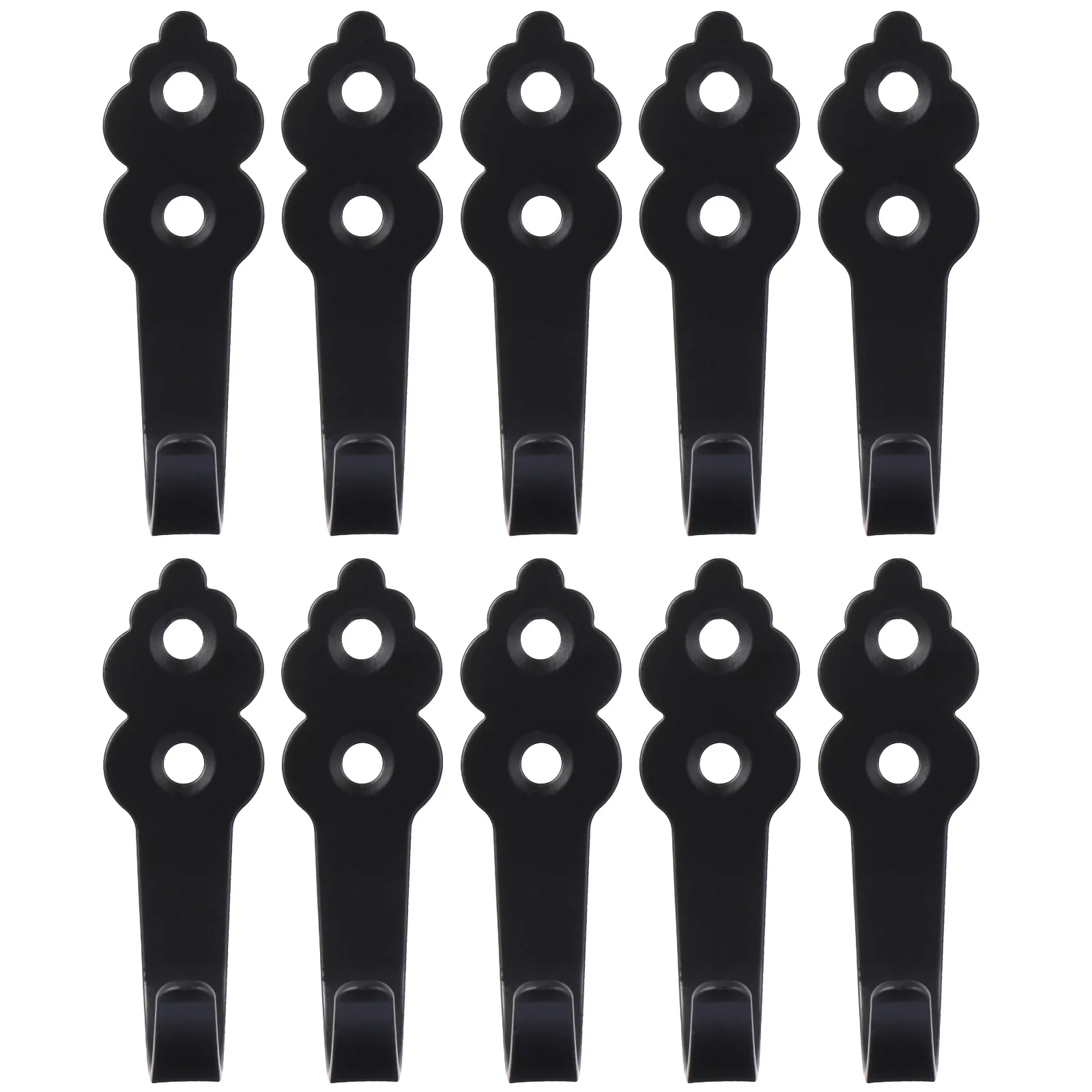 

10pcs Iron Coat Hooks Space Saving Black Retro Wall Hanging Home Decor Bedroom Bathroom Foyer Hallway Entryway Office Kitchen