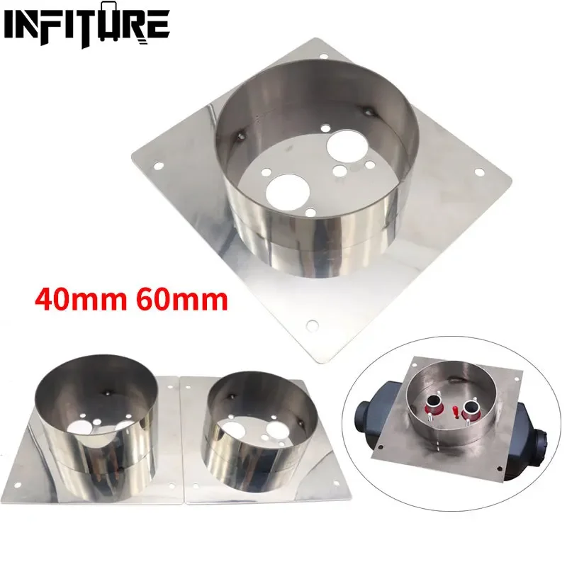 40/60mm Diesel Parking Heater Base Mounting Bracket Floor Plate Stainless Steel Turret Planar Deep 30mm For Eberspacher Webasto