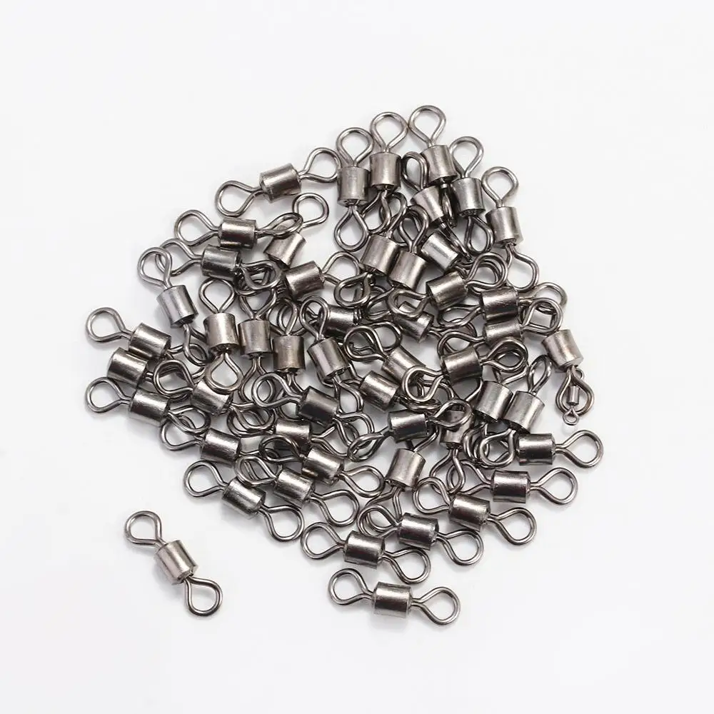 

50pcs Stainless Steel Rolling Heavy Duty Accessories Ball Bearing Fishing Tool Swivel Solid Ring Connector