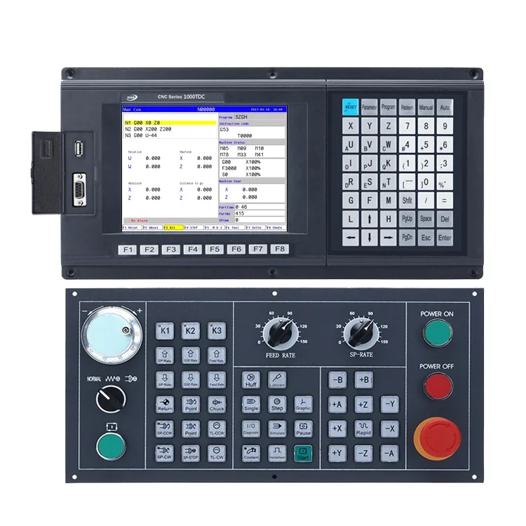 best 2 Axis CNC lathe controller with servo cnc retrofit kit position feedback semi closed loop control system for turning