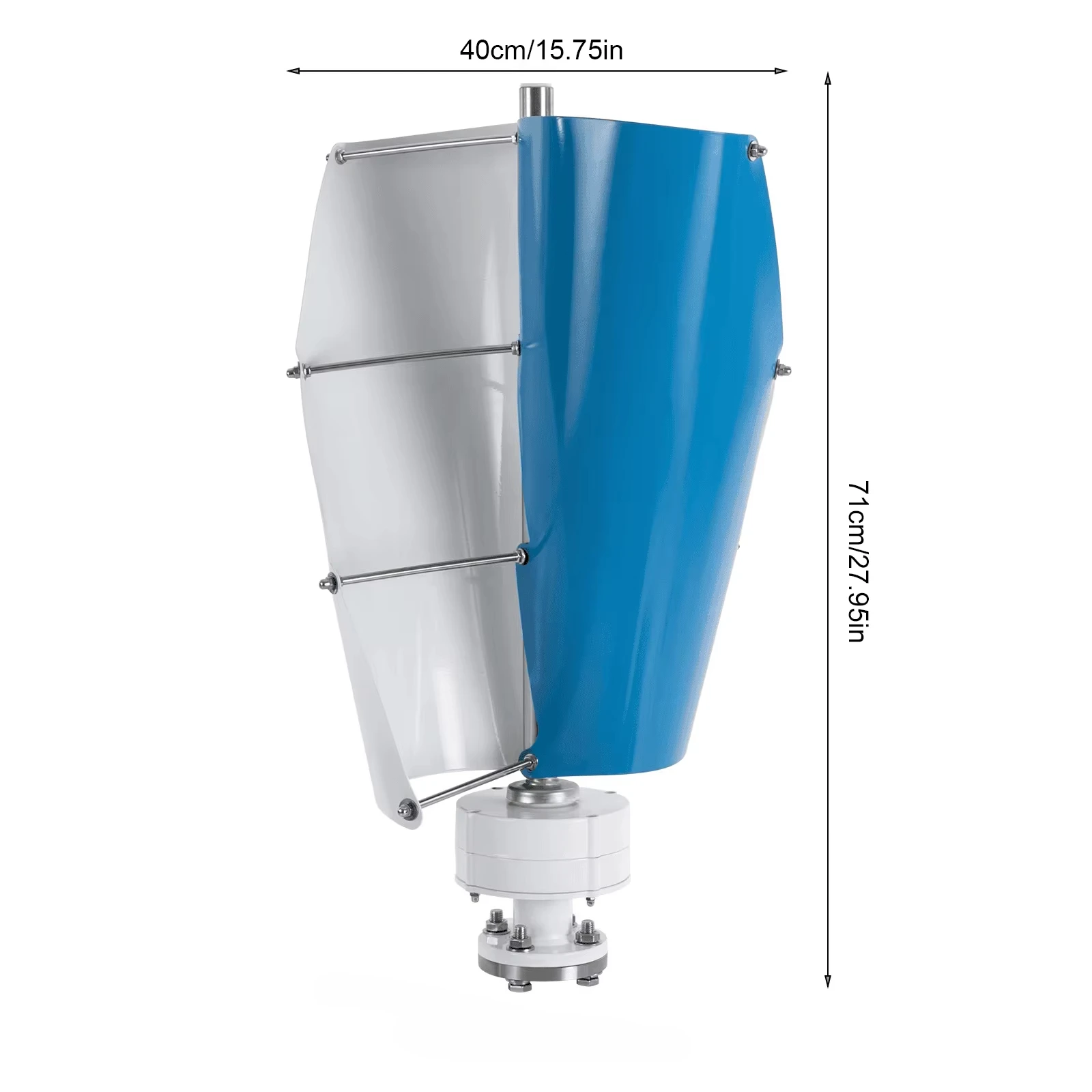 500W Vertical Wind Turbine Generator Kit Permanent Magnet Rotor Aluminum Alloy Blades and Efficient Performance for Sustainable