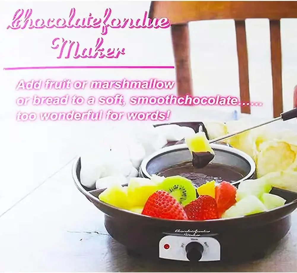 Juego de fondue de chocolate: crisol autoriscaldante con 2 configuraciones de temperatura para inmersión de frutas, malvaviscos y pasteles - Perfecto