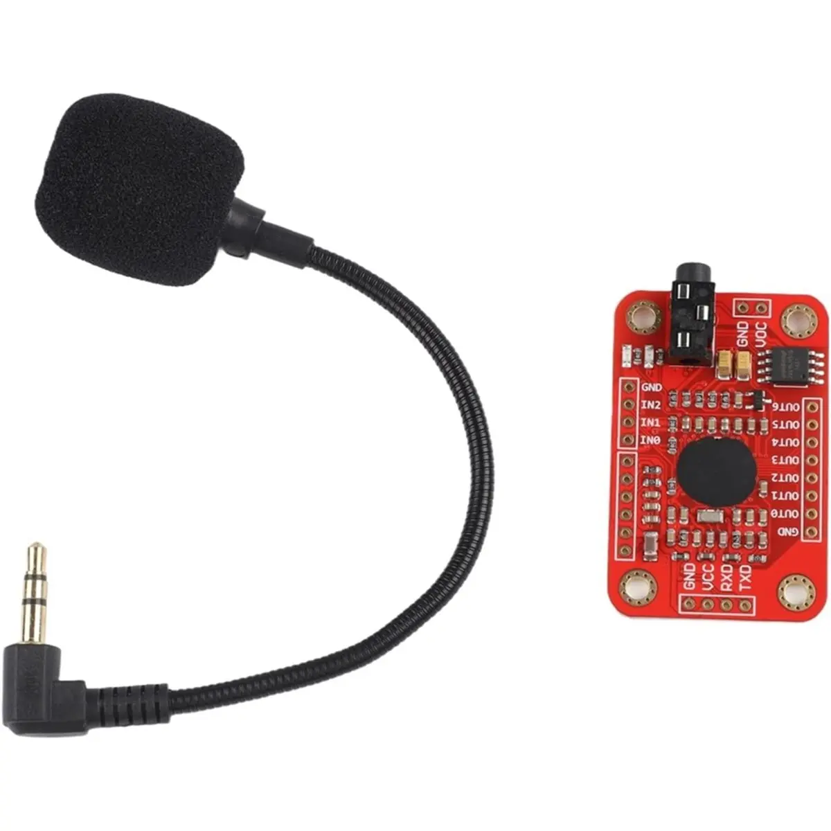 A72U Modular Voice Recognition Board V3 Compatible with Featuring 80 Voice Capacity and Multi Voice Processing Via UART GPIO