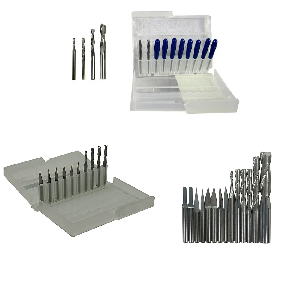 14 pcs 3.175 mm Drilling bits/ Tool bits Cutter Carving Knife for PVC,Wood,Acryl ,MDF,ABS Material Cutting view 5