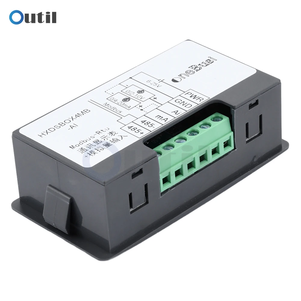 Analog Transmitter Signal Indicator 0-10V 0-20mA 2-10V 4-20mA Sensor 4 Bit RS485 Serial port MODBUS-RTU Signal Display Meter