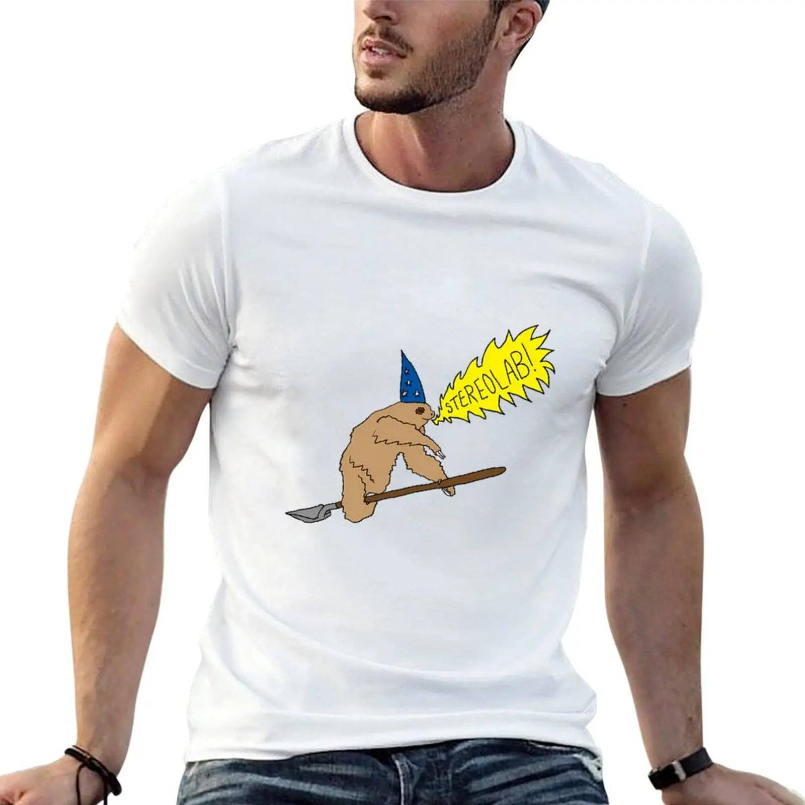 

Stereolab Sloth Wizard T-Shirt anime t shirts for man man t shirt cotton T-Shirt