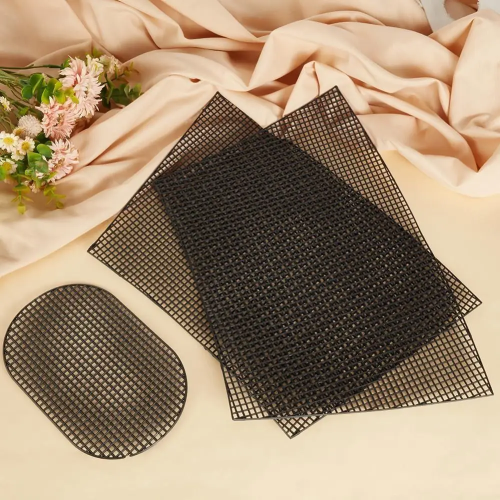 DIY Crafting Plastic Bag Mesh Grid Durable Black White Canvas Bag Sheets Net Cover