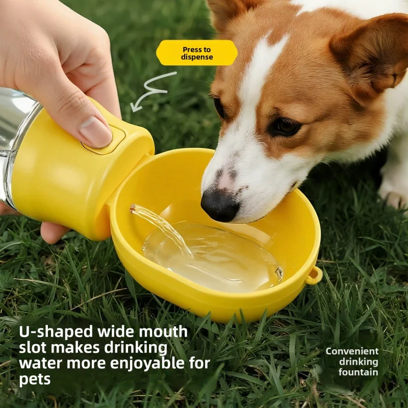 

Dog Walking Water Bottle - Portable Leak-Proof Pet Travel Cup with Drinking Bowl, for On-The-Go Hydration
