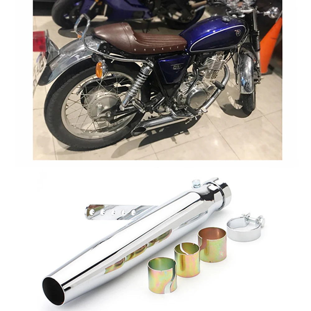 Universal Motorcycle Exhaust Muffler Retro Vintage Classic Electroplating Escap Moto for cg125 sr400 cb500 vt500 CM300 500 Cafe