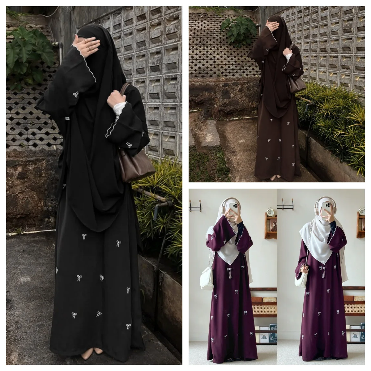 

Новое мусульманское роскошное модное платье Рамадана с принтом и бантом на Ближнем Востоке, свободное большое исламское женское платье в Саудовской Аравии