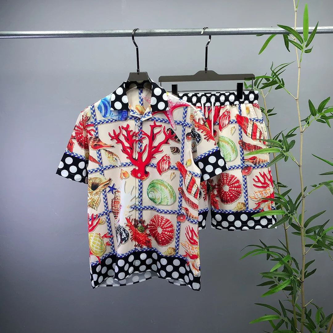 

Summer ex ort Sve irt plus orts Set Front And Ba Print Pattern Loose Fit Youthful ular Cotton Polyester Blend