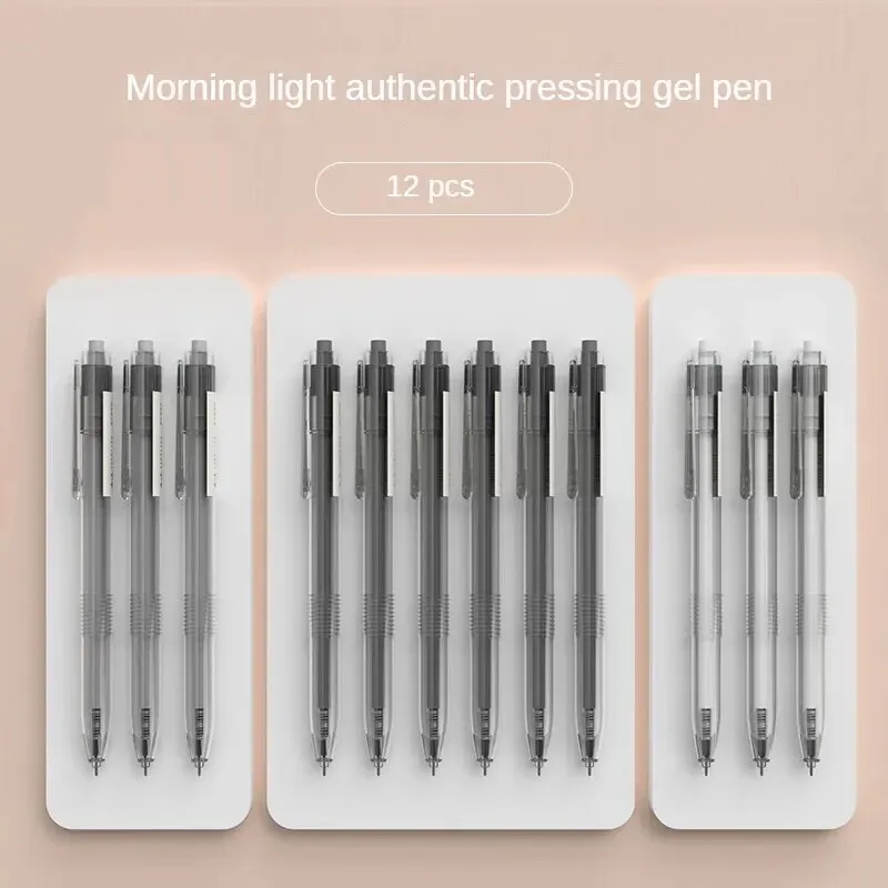 M&G 12 Pcs Gel Pen Press Signature Pen Original Series Full Tip Gel Pens 0.5mm Black