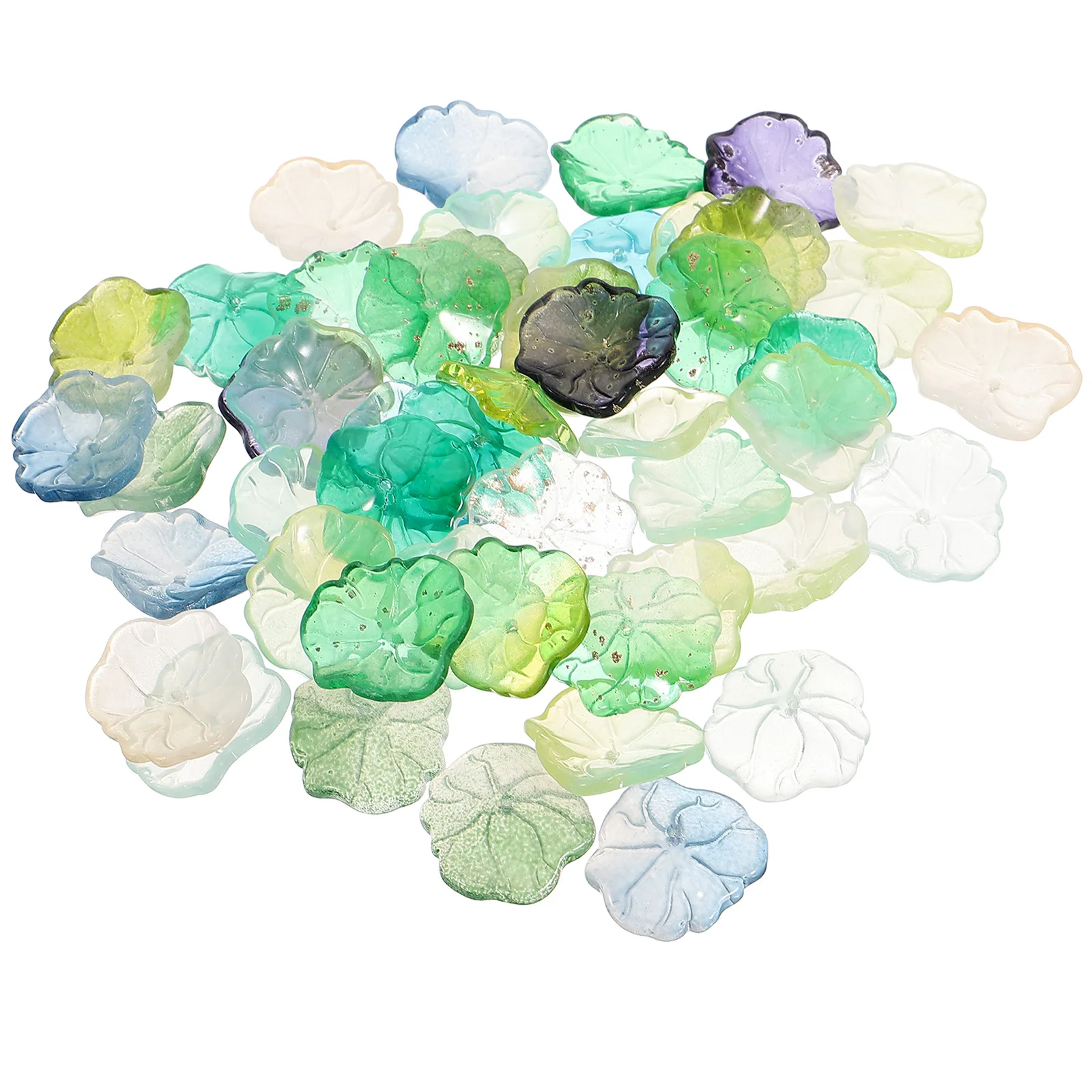 

50pcs Pond Decor For Diy Craft Garden Fish Tank Ornament Vivid Lotus Leaf Simulated Lotus Leaves Simulation Water Leaves