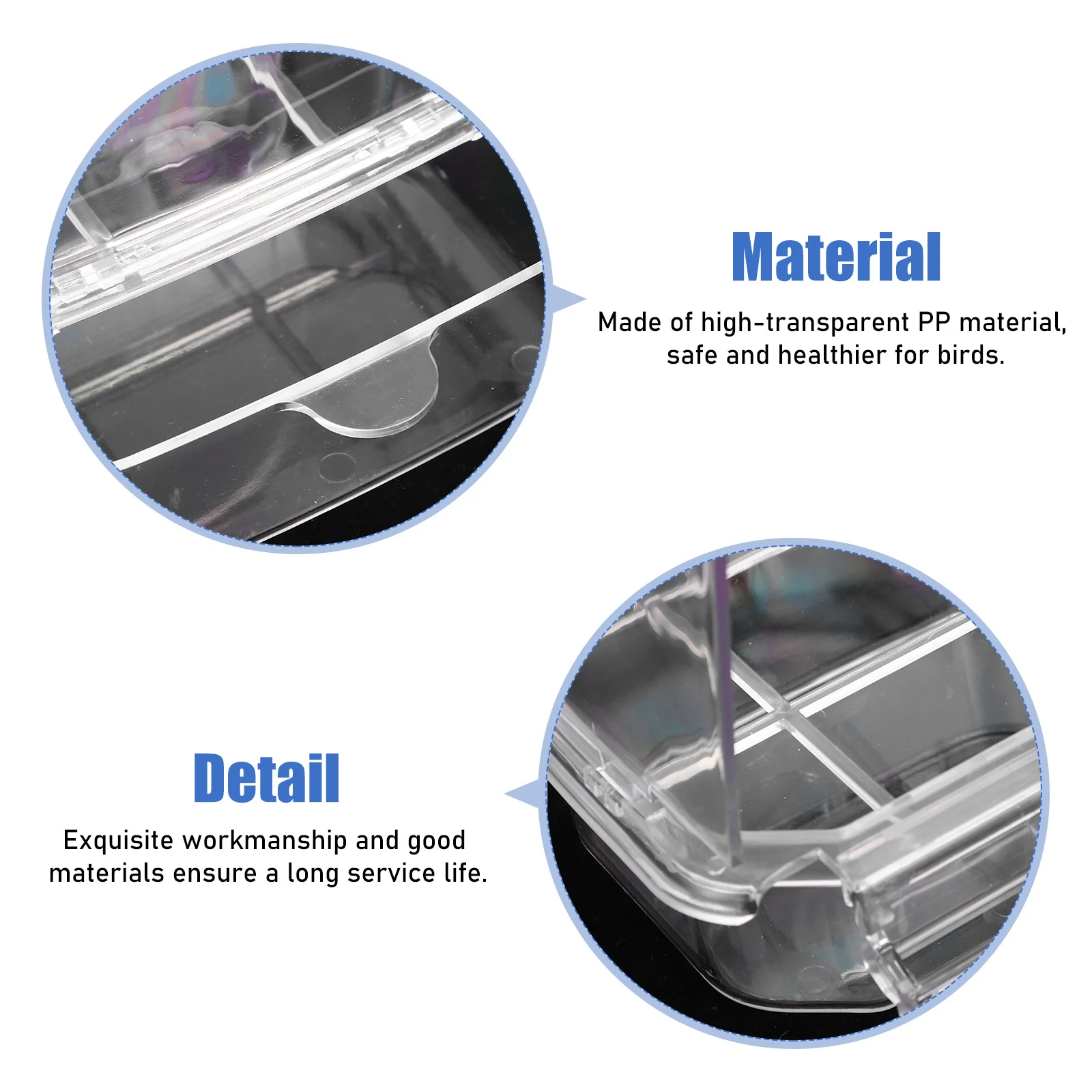 

Automatic Bird Feeder Premium Pp Material Hangable Design For Parrot Pigeon Cage Feeding Tool Pet Bird Supply