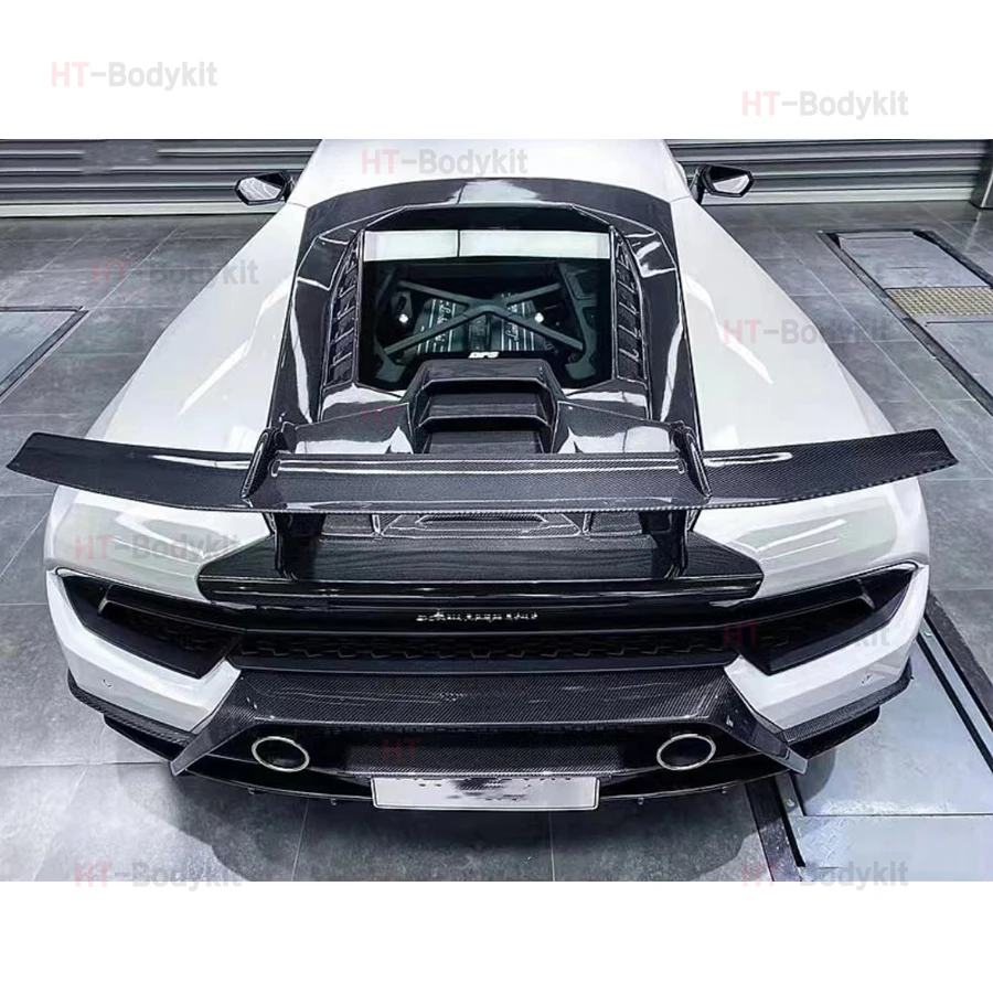 For Lamborghini Huracan LP580 LP610 P Style Rear Trunk Spoiler Real Carbon Fiber Rear Trunk Duck Spoiler Wing