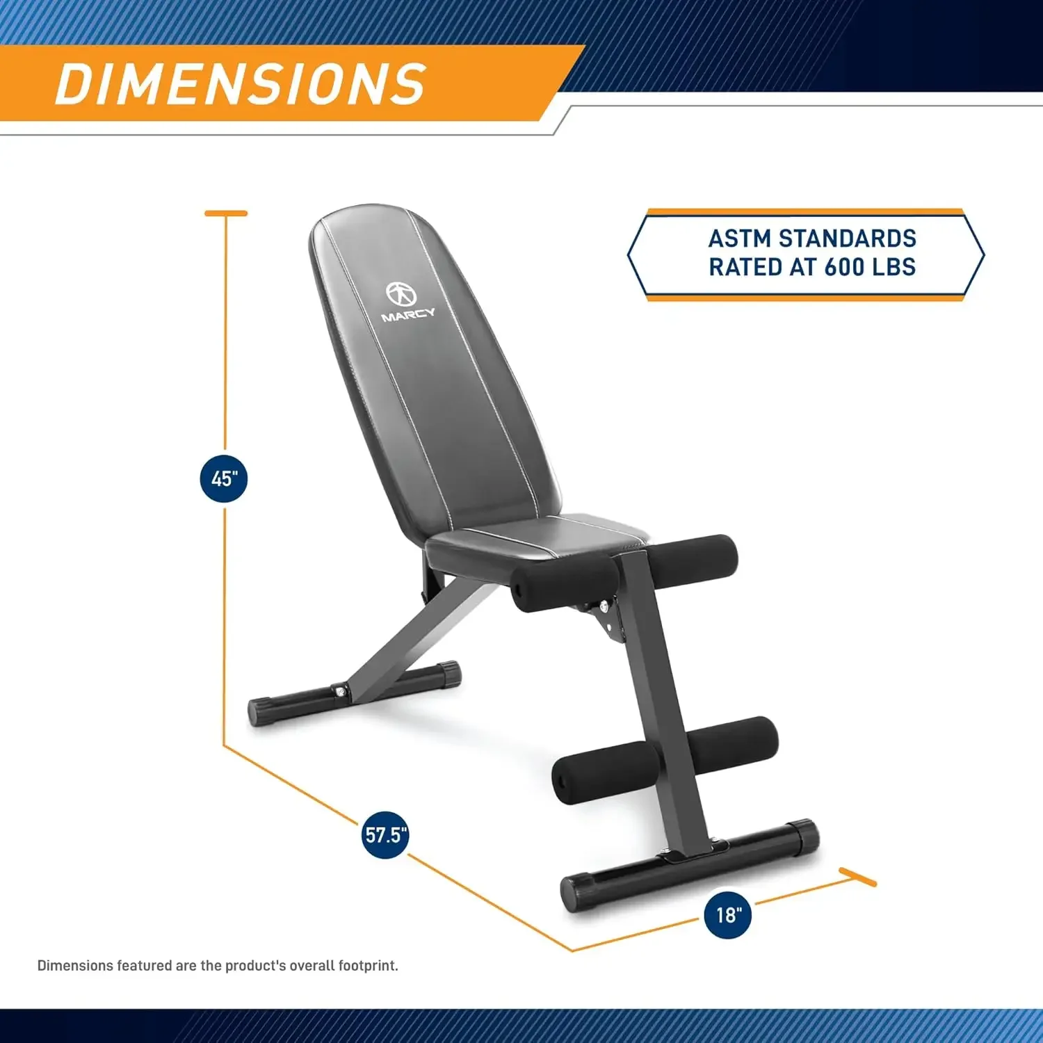 Multi-Position Adjustable Utility Bench for Home Gym Weightlifting and Strength Training