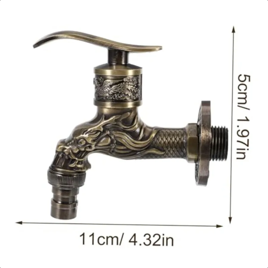 صنابير حوض النحاس الحائط صنبور المياه غسل هاين صنبور المياه الكلاسيكية الحنفية العتيقة بالوعة في الهواء الطلق حديقة واحدة الباردة G 1 2