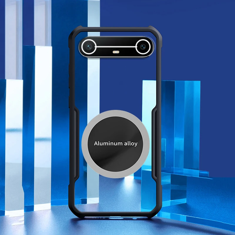 لـ Tecno Pova حافظة رفيعة شفافة وظيفة السيارة بالشفط المغناطيسي لـ Tecno Spark Slim Cover Fundas #3