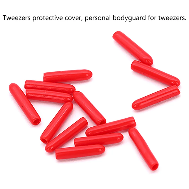 10Pcs Grafting Eyelashes Tweezers Rubber Covers Tweezers Tips Protect Case Prevent Tweezer From Hit Lashes Auxiliary Tools