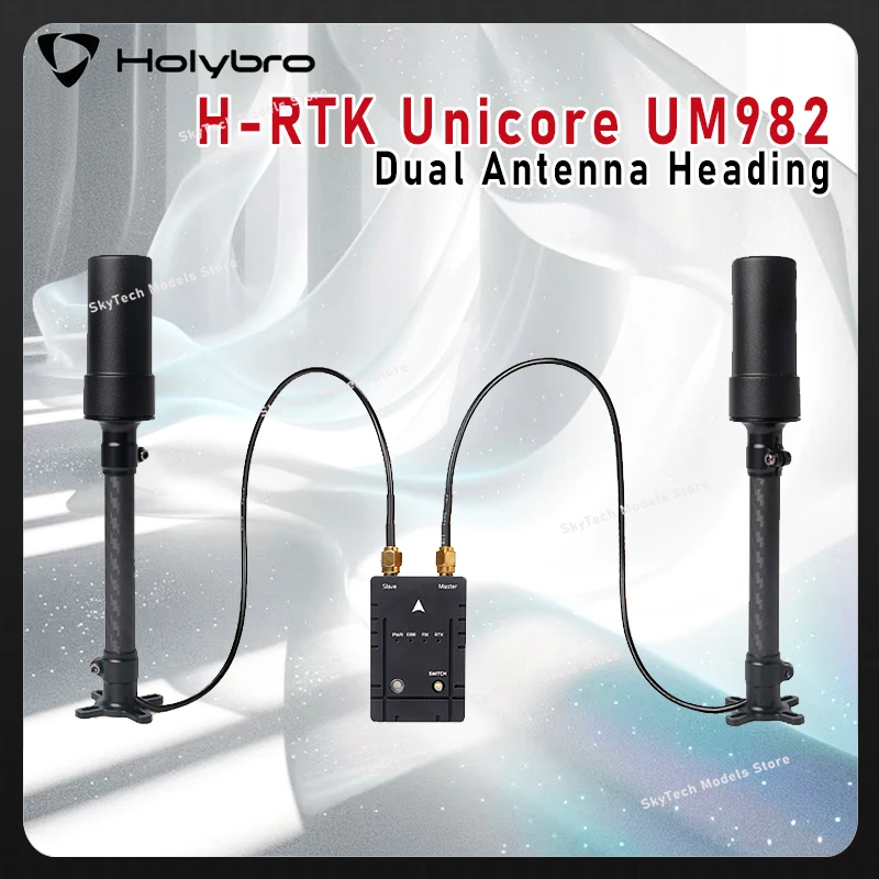 Holybro H-RTK UM982 Dual Antenna RTK GPS Module, Centimeter-Level Accuracy with Heading Function, Compatible with RC FPV Flight