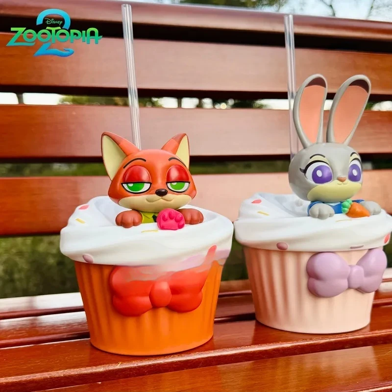新しい本物のズートピア 2 漫画アクセサリーニックとジュディスカルプトかわいいカップ取り外し可能なストラップ人形水カップクリスマスギフト