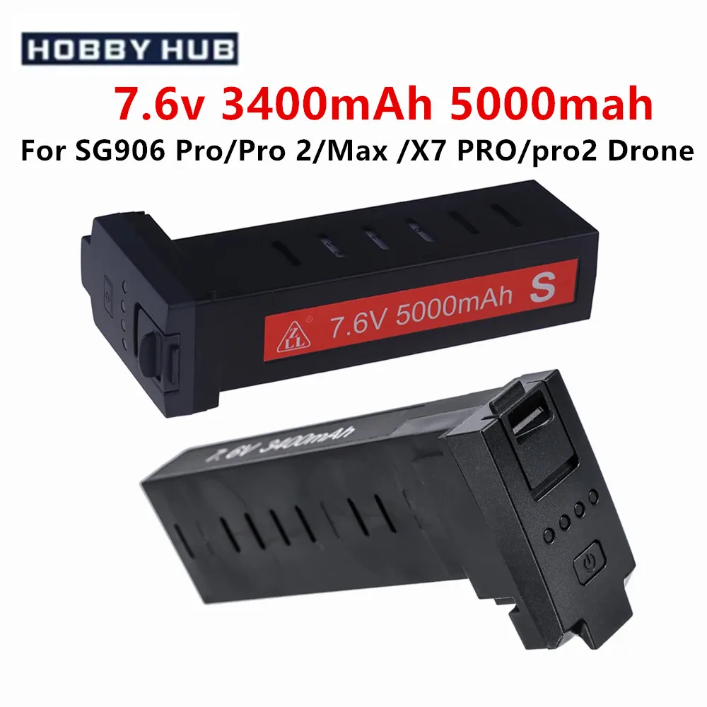 SG906 Pro/Pro 2/Max /X7 PRO/pro2 RC Quadcopter Drone Spare Parts 7.6V 3400mah 5000mAh LiPo Battery