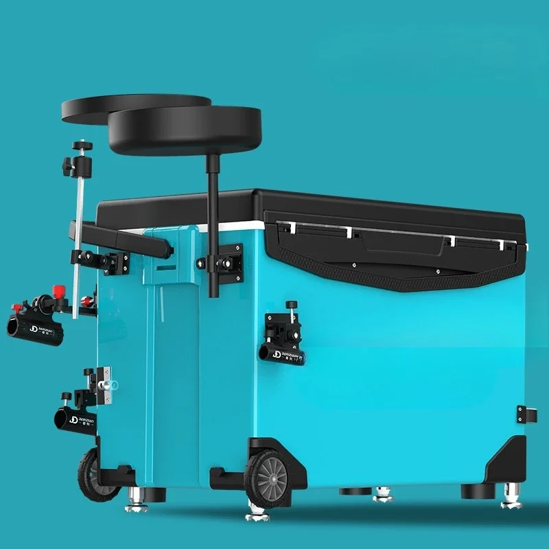 

New, fishing box, full set, with wheel, fishing gear, equipment, multi function