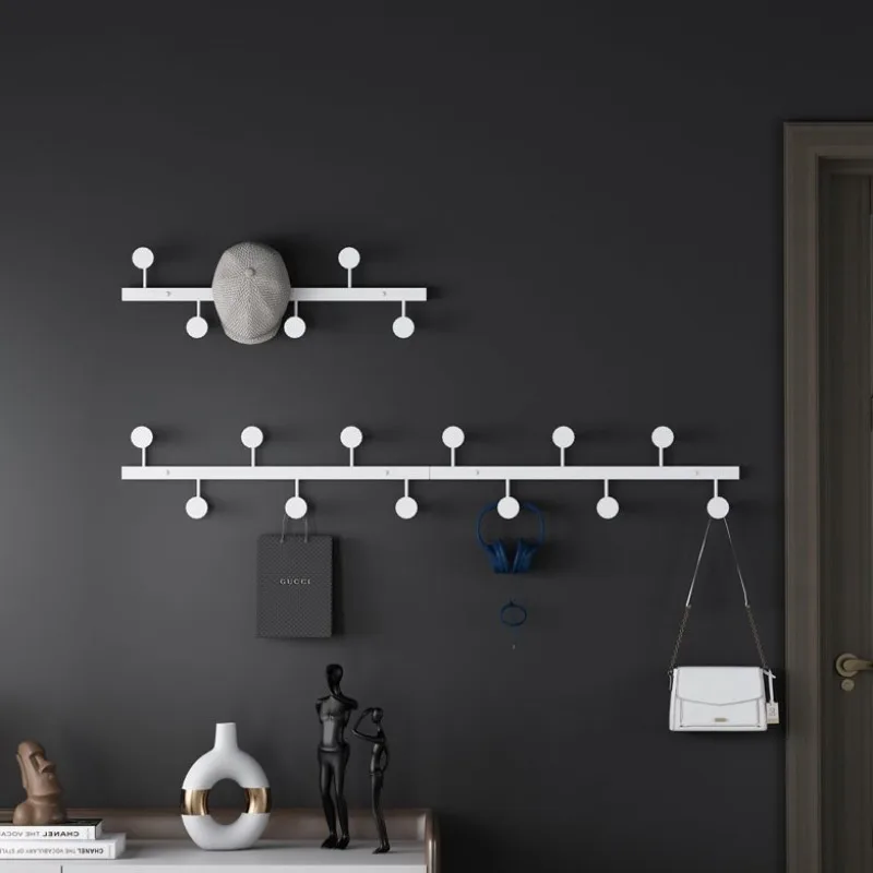 Rustproof Waterproof Wall Hooks with Round Disc Design, No Drill Adhesive Coat Rack, Creative Metal Hangers for Door Hallway