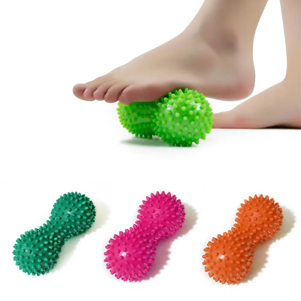 Peanut PVC Yoga Supplies with Thorns Workout Massage Ball Trigger Point Inflated Air Muscle Massager Foot Massage Hedgehog Ball