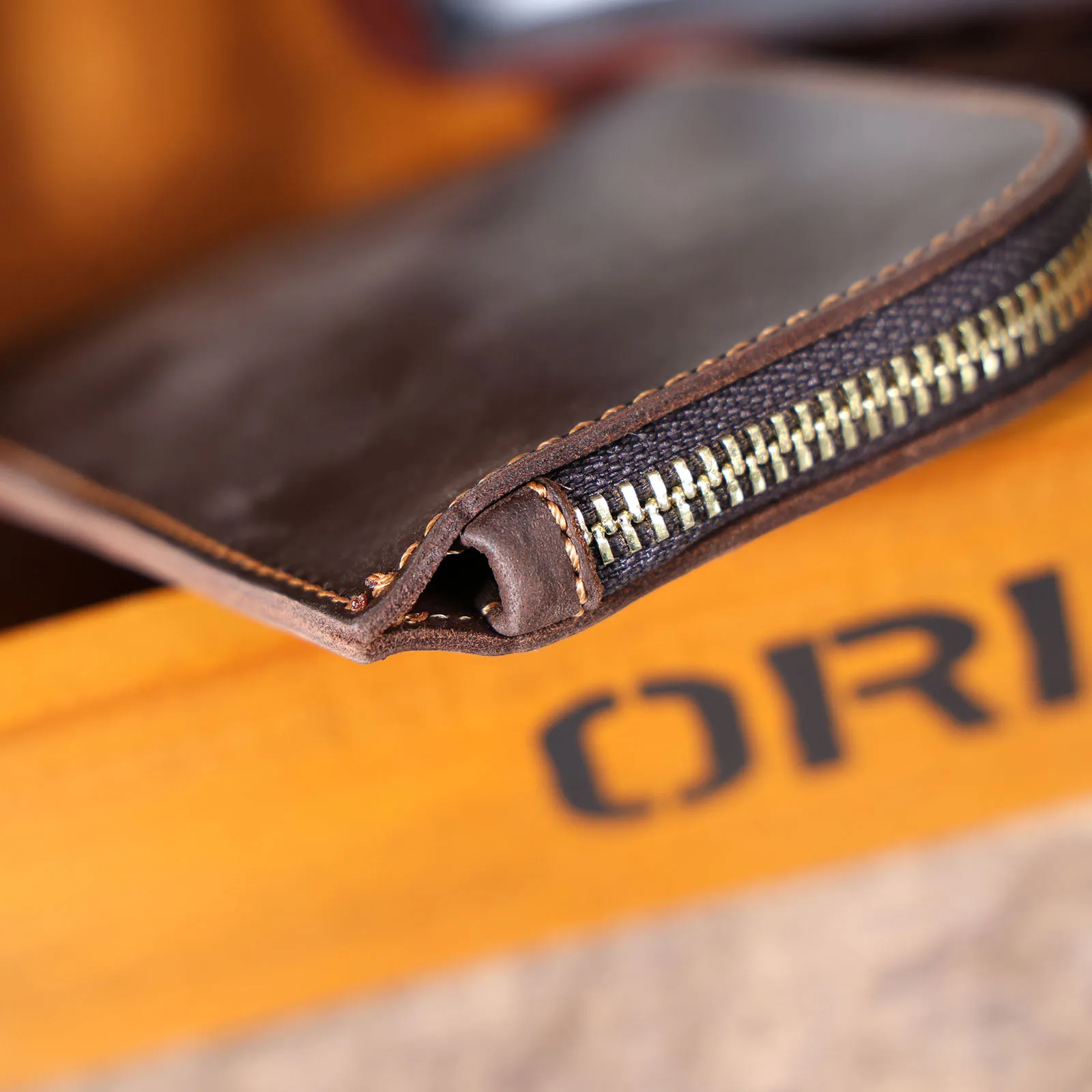 Echtes Leder Kartenhalter Einfache Mini-Geldbörse Mit YKK-Reißverschluss Crzay House Leder Perfekt zum Tragen von Münzen, Karten, Schlüsseln – Detail 12