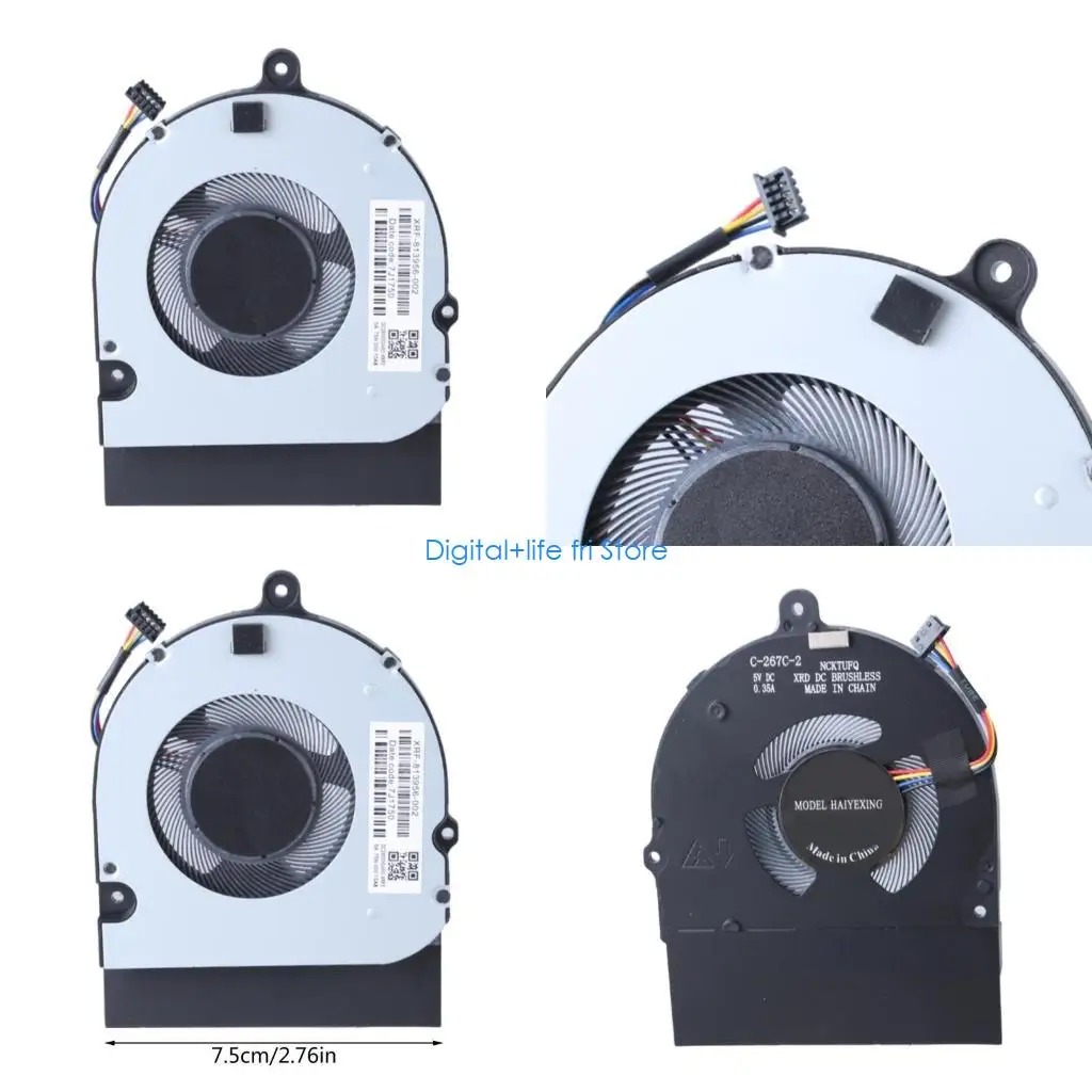 E06D CPU Cooling Fan Laptop Coolers Portable Heatsink Fan DC5V 4Pin Radiator